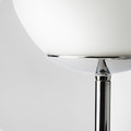 SIMRISHAMN Floor lamp, chrome-plated/opal white glass