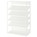 PLATSA Open shoe storage unit, white, 80x40x120 cm