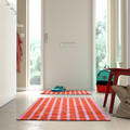 VÄGSKYLT Rug, flatwoven, pink/orange, 80x150 cm