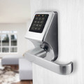 Door Handle with Encoder and RFID Card Reader Eura, silver