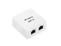 Lanberg Surface-mount Box 2x RJ45 Ca,t.6 FTP, white