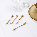 Dessert Fork Set 4pcs, gold leaves