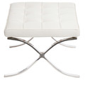 Footstool BA1, leather, white