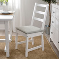 NORDVIKEN Chair pad, beige, 44/40x43x4 cm