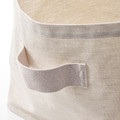 PURRPINGLA Storage basket, textile/beige, 30x25x25 cm