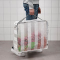 GÖRSNYGG Storage case, white/transparent, 55x49x19 cm