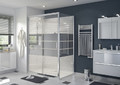 GoodHome Shower Panel Beloya 90 cm, chrome/mirror glass