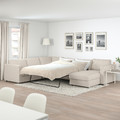 VIMLE Crnr sofa-bed, 5-seat w chaise lng, Gunnared beige