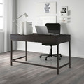 ALEX Desk, black-brown, 132x58 cm