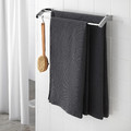 SALVIKEN Bath towel, dark grey, 70x140 cm
