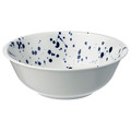 SILVERSIDA Serving bowl, patterned/blue, 28 cm