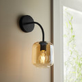 Wall Lamp Shine, black/amber