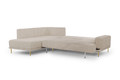 Corner Sofa-Bed Left Nicole L Crown 2 Beige/gold legs, beige