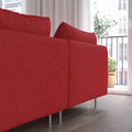 SÖDERHAMN 2-seat sofa with chaise longue, Tonerud red