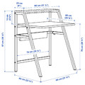 MITTPLAN Desk, white, 80x60 cm