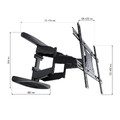 Techly 40-80" Ultra Slim Full Motion LCD TV Wall Mount Bracket Black