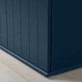 SKRUVBY Cabinet with doors, black-blue, 70x90 cm