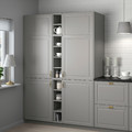 TORNVIKEN Open cabinet, grey, 20x37x80 cm