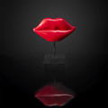 Decoration Lips, red