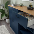 SKRUVBY Storage combination, black-blue, 180x140 cm