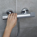 GoodHome Shower Mixer Tap Thermostatic Cavally, silver