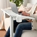 MITTZON Laptop table with castors, white, 66x50 cm