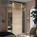 PAX / MEHAMN Wardrobe, white stained oak effect/double sided white stained oak effect, 150x66x236 cm