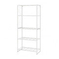 JOSTEIN Shelving unit with grid, in/outdoor/wire white, 82x40x180 cm