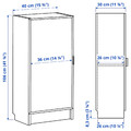 BILLY / HÖGBO Bookcase combination w glass doors, white, 40x30x106 cm