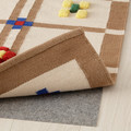 KNYLHAVREN Rug, flatwoven, brown/handmade, 170x240 cm