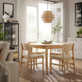 SKANSNÄS / SKANSNÄS Table and 4 chairs, light beech veneer/light beech, 115/170 cm