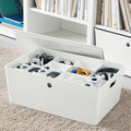 KUGGIS Box with lid, white, 37x54x21 cm