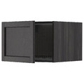 METOD Top cabinet for fridge/freezer, black/Lerhyttan black stained, 60x40 cm