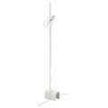 HÅRSLINGA / LUNNOM Floor lamp with light bulb, white/clear glass