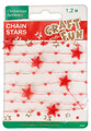 Christmas Decorations Chain Stars 1.2m, random colours