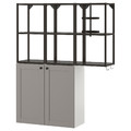 ENHET Wall storage combination, anthracite, grey frame, 120x30x150 cm