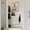ENHET / TVÄLLEN Bathroom furniture, set of 13, concrete effect/white Glypen tap, 64x43x65 cm