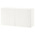 BESTÅ Shelf unit with doors, white/Sutterviken white, 120x42x64 cm