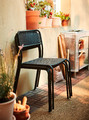 VIHOLMEN Table+4 chairs, outdoor, dark grey/dark grey