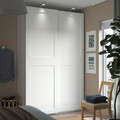 PAX / GRIMO Wardrobe, white/white, 150x66x236 cm