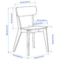 SKANSNÄS / LISABO Table and 4 chairs, light beech veneer/ash, 115/170 cm