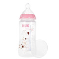 NUK First Choice Plus Baby Bottle with Temperature Control 300ml 6-18m, pink