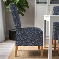 BERGMUND Chair w medium long cover, oak effect/Ryrane dark blue