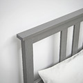 HEMNES Bed frame, grey stained/Leirsund, 140x200 cm