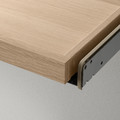 KOMPLEMENT Pull-out tray with divider, white stained oak effect, light grey, 100x58 cm