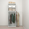 PLATSA Wardrobe with 2 doors, white/Fonnes white, 90-107x57x181 cm