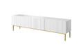 TV Cabinet Nicole 200cm, matt white, gold legs