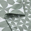 ÄNGSNEJLIKA Duvet cover and 2 pillowcases, grey/green, 200x200/50x60 cm