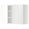 METOD Wall cabinet with shelves/2 doors, white/Ringhult white, 80x60 cm