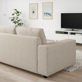 VIMLE Corner sofa, 5-seat, with wide armrests/Gunnared beige